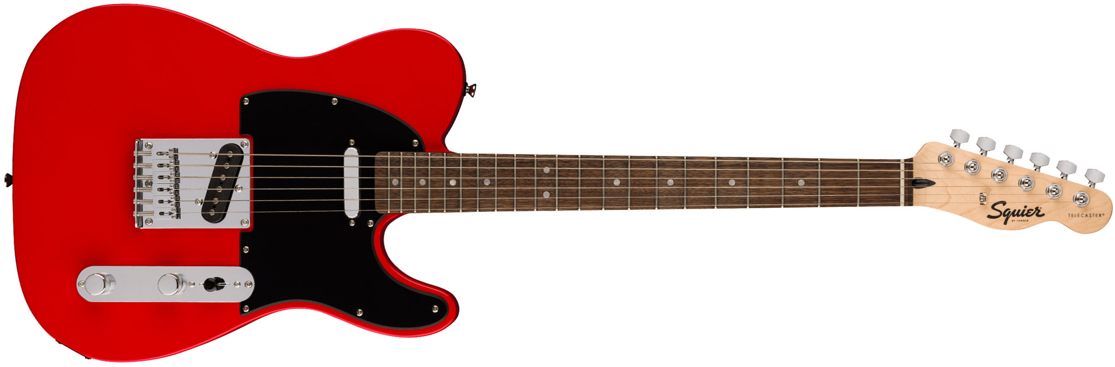 Squier Tele Sonic 2s Ht Lau - Torino Red - Guitarra eléctrica con forma de tel - Main picture