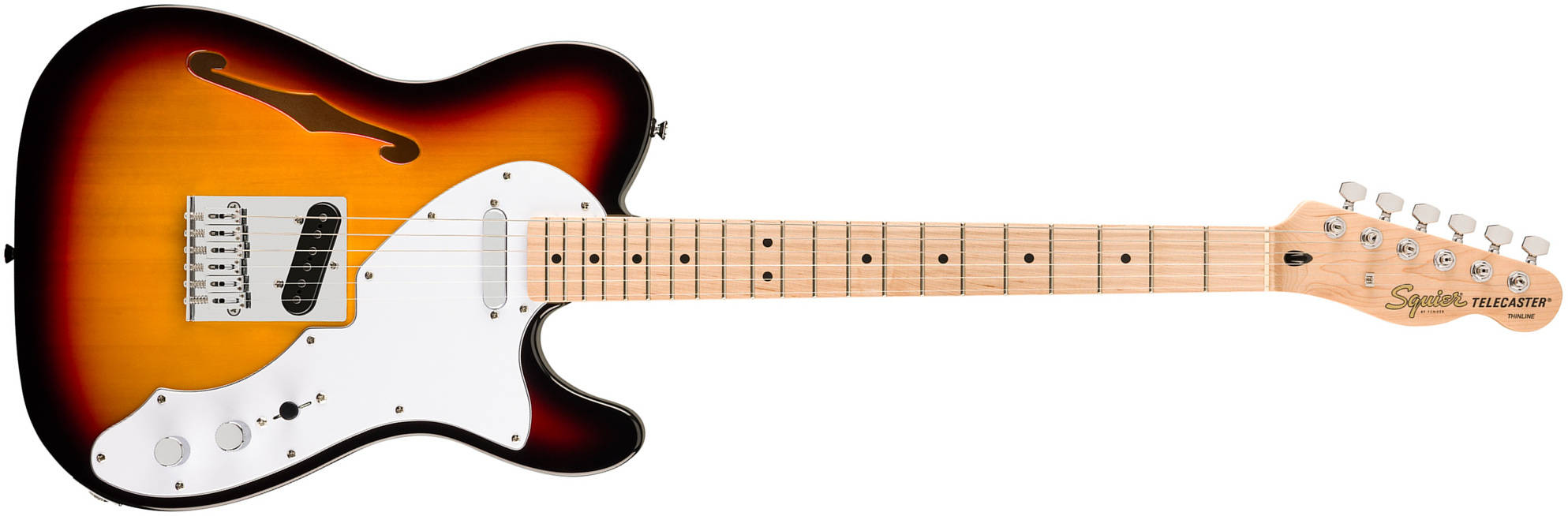 Squier Tele Thinline Affinity 2s Ht Mn - 3-color Sunburst - Guitarra eléctrica semi caja - Main picture
