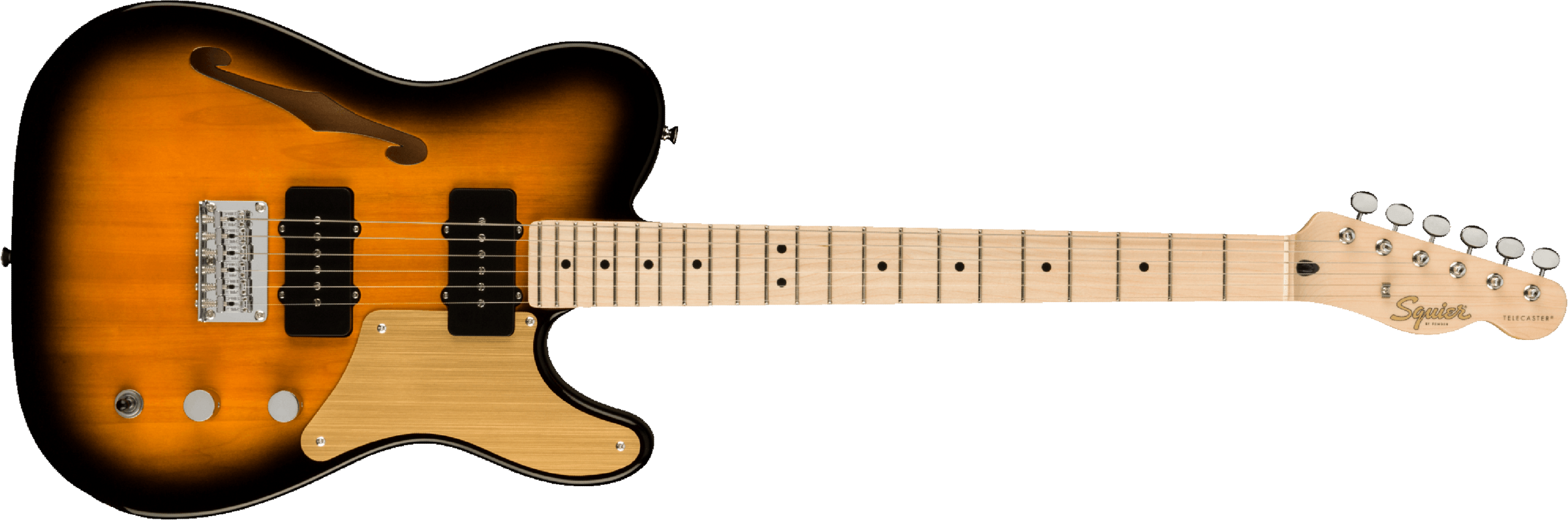 Squier Tele Thinline Cabronita Paranormal Ss Ht Mn - 2 Tone Sunburst - Guitarra eléctrica con forma de tel - Main picture