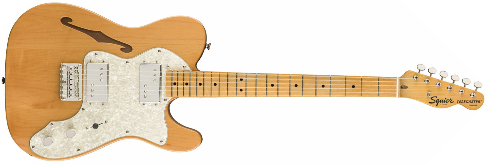 Squier Tele Thinline Classic Vibe 70s 2019 Hh Mn - Natural - Guitarra eléctrica semi caja - Main picture