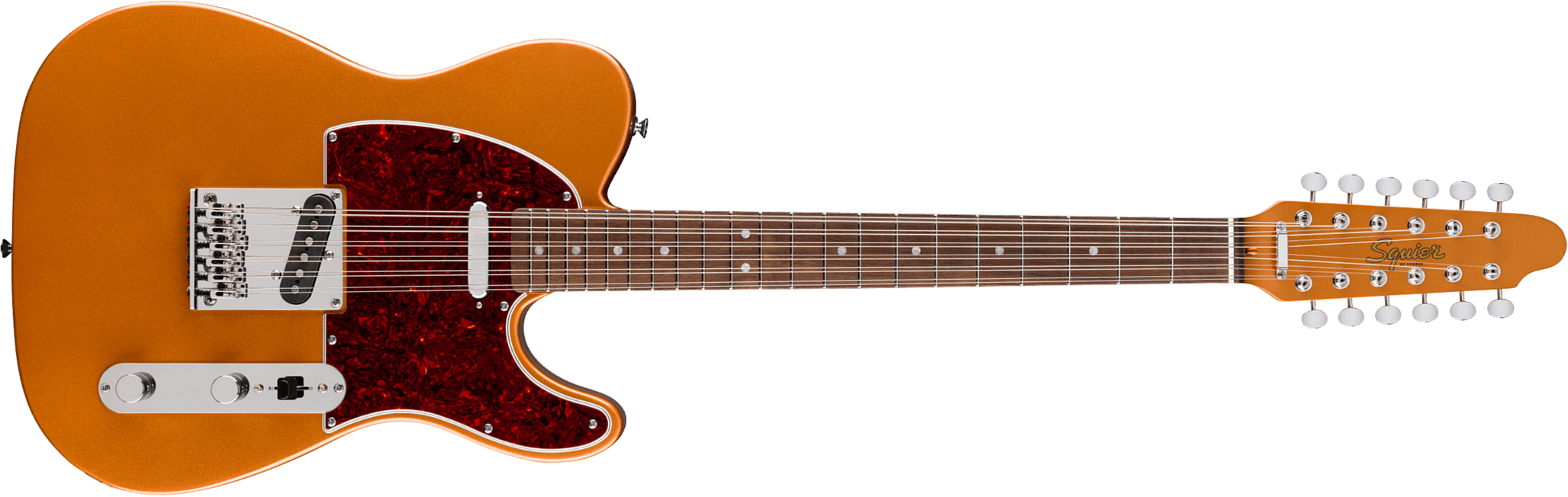 Squier Troy Van Leeuwen Tele Xii Paranormal Ind Signature 12c 2s Ht Lau - Copper Age - Guitarra eléctrica de autor - Main picture