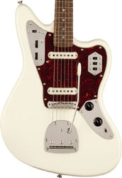Guitarra electrica retro rock Squier FSR Classic Vibe '60s Jaguar (LAU) - Olympic white with matching headstock