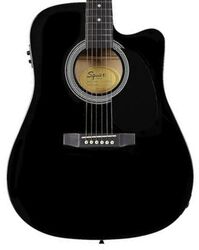 Guitarra folk Squier SA-105CE - Black