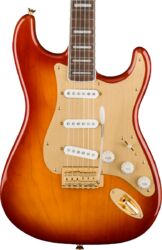 Guitarra eléctrica con forma de str. Squier 40th Anniversary Stratocaster Gold Edition - Sienna sunburst