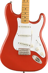 Guitarra eléctrica con forma de str. Squier Classic Vibe '50s Stratocaster - Fiesta red