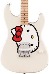 Guitarra eléctrica con forma de str. Squier Fender x Hello Kitty Stratocaster - White