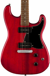 Guitarra eléctrica con forma de str. Squier Paranormal Strat-O-Sonic - Crimson red transparent
