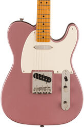 Guitarra eléctrica con forma de tel Squier FSR Classic Vibe '50s Telecaster, Parchment Pickguard - Burgundy mist