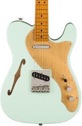 Guitarra eléctrica con forma de tel Squier FSR Classic Vibe '60s Telecaster Thinline, Gold Anodized Pickguard - Sonic blue