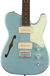 Guitarra eléctrica con forma de tel Squier FSR Paranormal Cabronita Telecaster Thinline,Mint Pickguard, Matching Headstock - Ice blue metallic