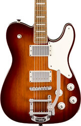 Guitarra eléctrica con forma de tel Squier Paranormal Troublemaker Telecaster Deluxe Bigsby - honey sunburst