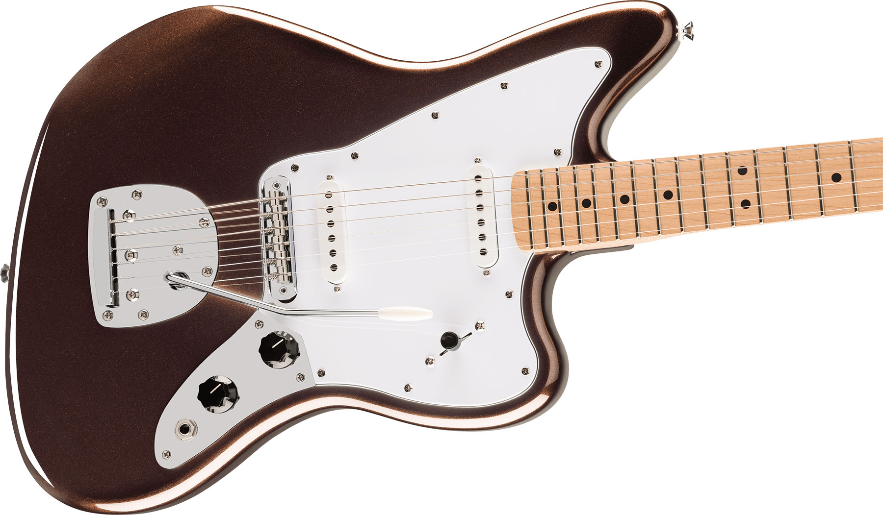 Squier Jaguar Affinity 2s Trem Lau - Mystic Metallic Brown - Guitarra electrica retro rock - Variation 2