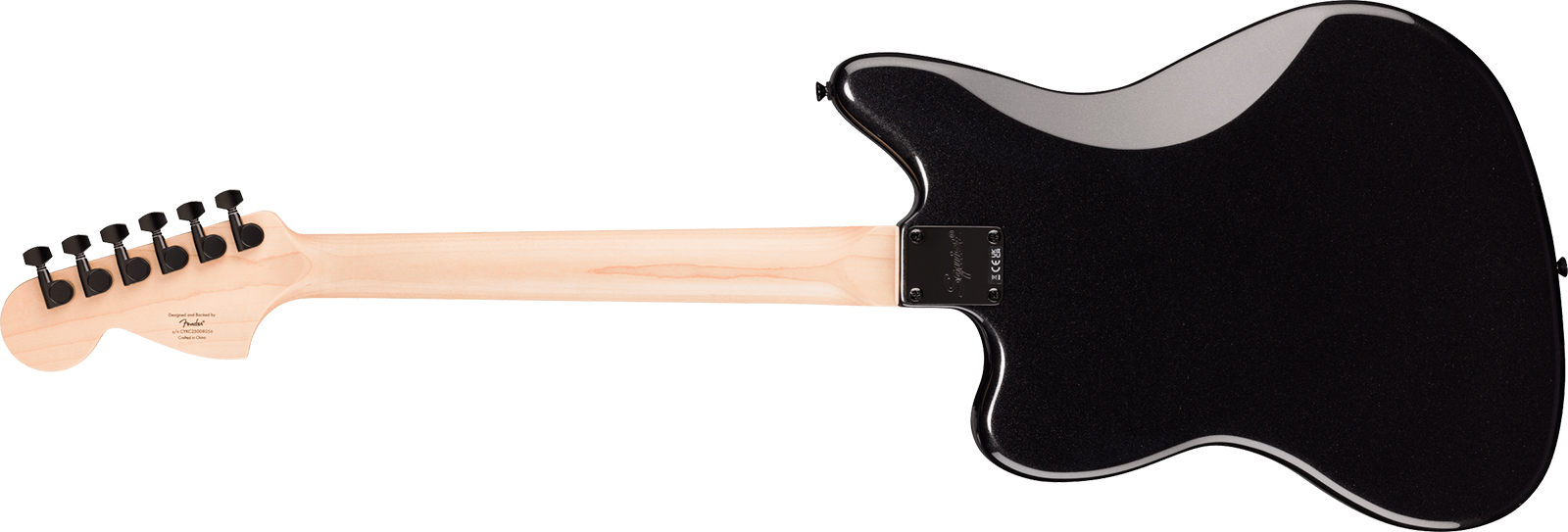 Squier Jaguar Affinity Fsr Shsc 2s Trem Lau - Metallic Black - Guitarra electrica retro rock - Variation 1