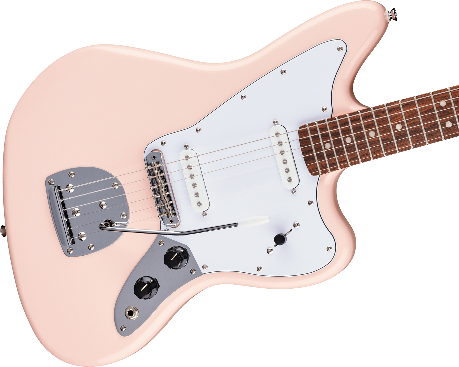 Squier Jaguar Affinity Fsr Shsc 2s Trem Lau - Shell Pink - Guitarra electrica retro rock - Variation 2