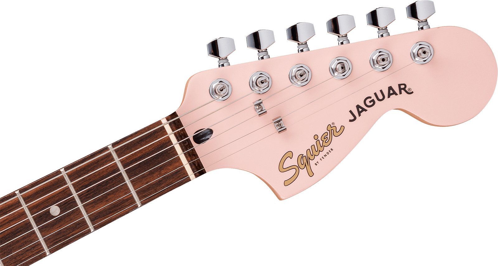 Squier Jaguar Affinity Fsr Shsc 2s Trem Lau - Shell Pink - Guitarra electrica retro rock - Variation 3