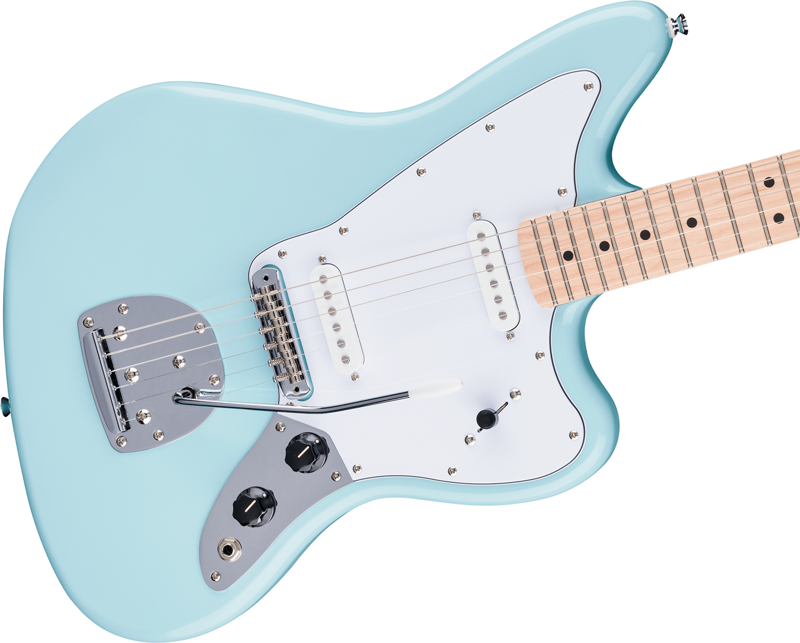 Squier Jaguar Affinity Fsr Shsc 2s Trem Mn - Daphne Blue - Guitarra electrica retro rock - Variation 3