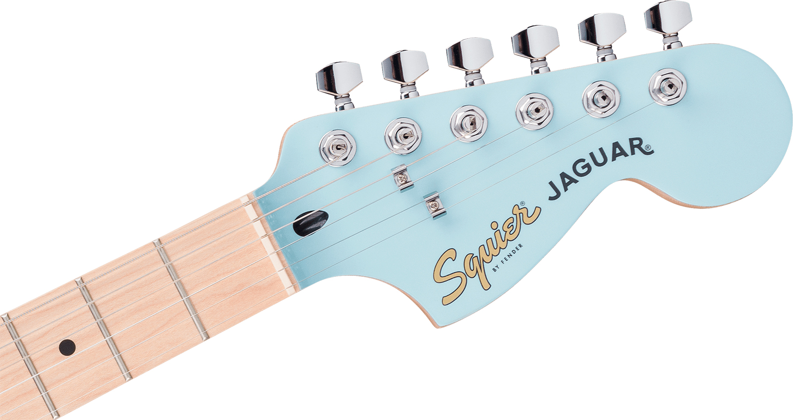 Squier Jaguar Affinity Fsr Shsc 2s Trem Mn - Daphne Blue - Guitarra electrica retro rock - Variation 4