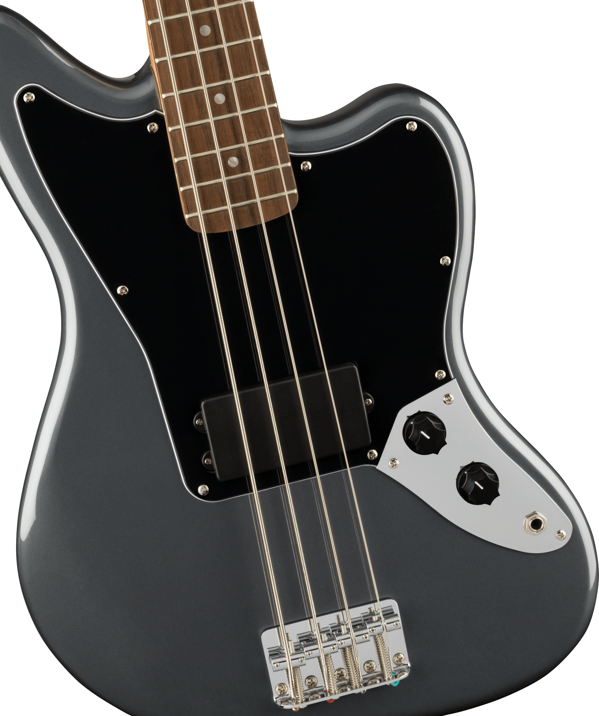 Squier Jaguar Bass Affinity 2021 Lau - Charcoal Frost Metallic - Bajo eléctrico de cuerpo sólido - Variation 2