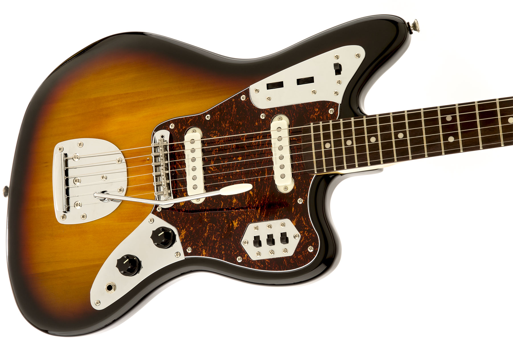 Squier Jaguar Classic Vibe 70s 2019 Lau - 3-color Sunburst - Guitarra electrica retro rock - Variation 2