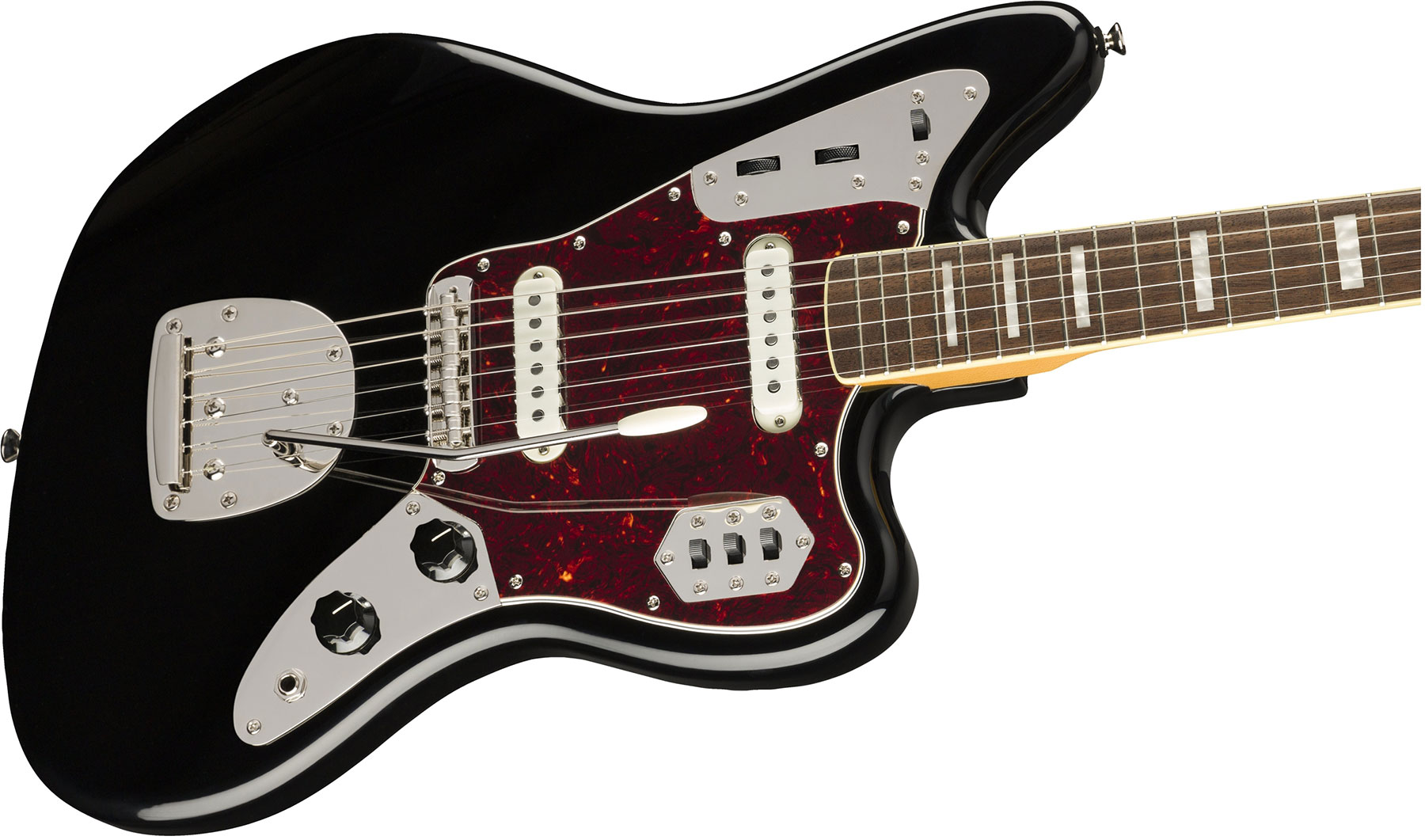 Squier Jaguar Classic Vibe 70s 2019 Lau - Black - Guitarra electrica retro rock - Variation 2