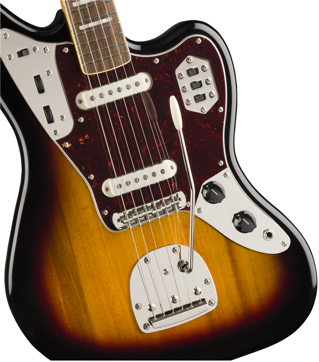 Squier Jaguar Classic Vibe 70s 2019 Lau - 3-color Sunburst - Guitarra electrica retro rock - Variation 3