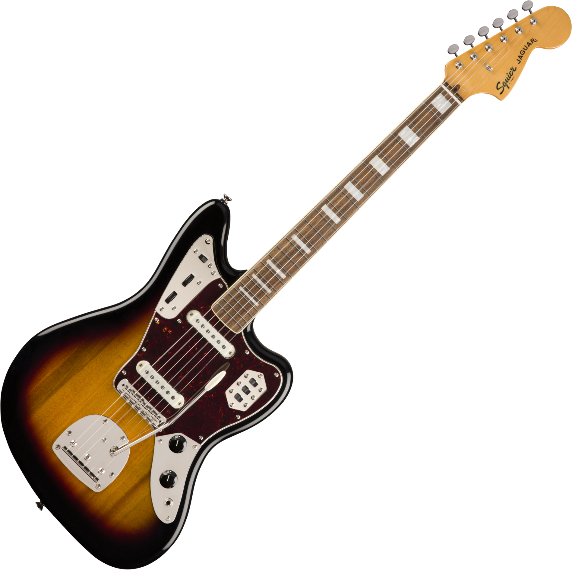Squier Jaguar Classic Vibe 70s 2019 Lau - 3-color Sunburst - Guitarra electrica retro rock - Variation 5