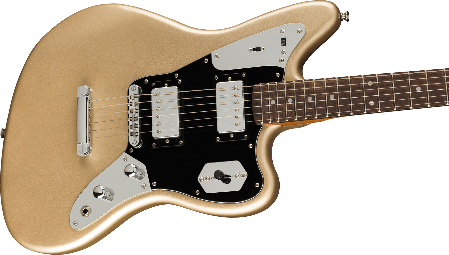 Squier Jaguar Contemporary Hh St Ht Lau - Shoreline Gold - Guitarra electrica retro rock - Variation 2
