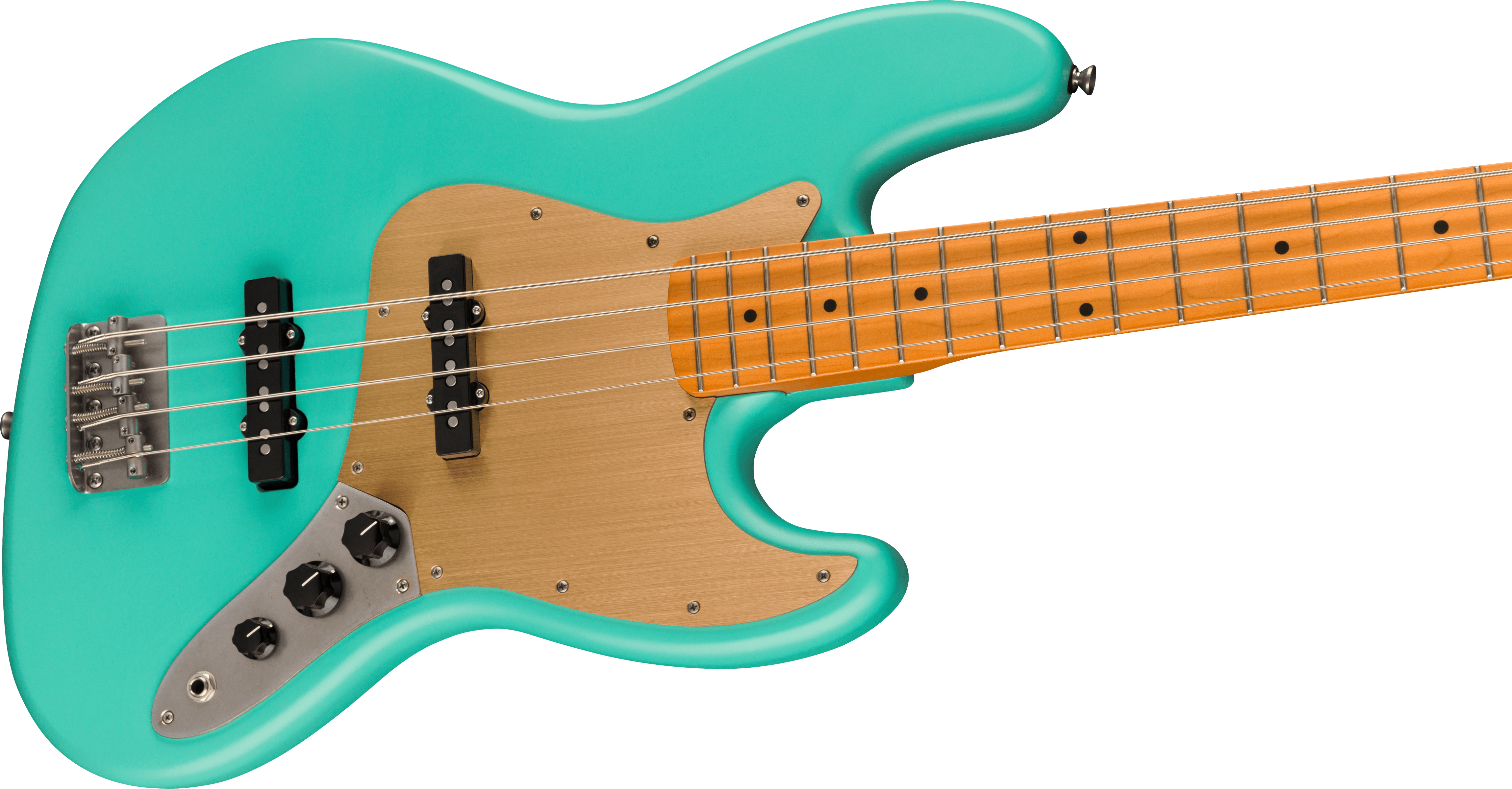Squier Jazz Bass 40th Anniversary Gold Edition Mn - Satin Seafoam Green - Bajo eléctrico de cuerpo sólido - Variation 3