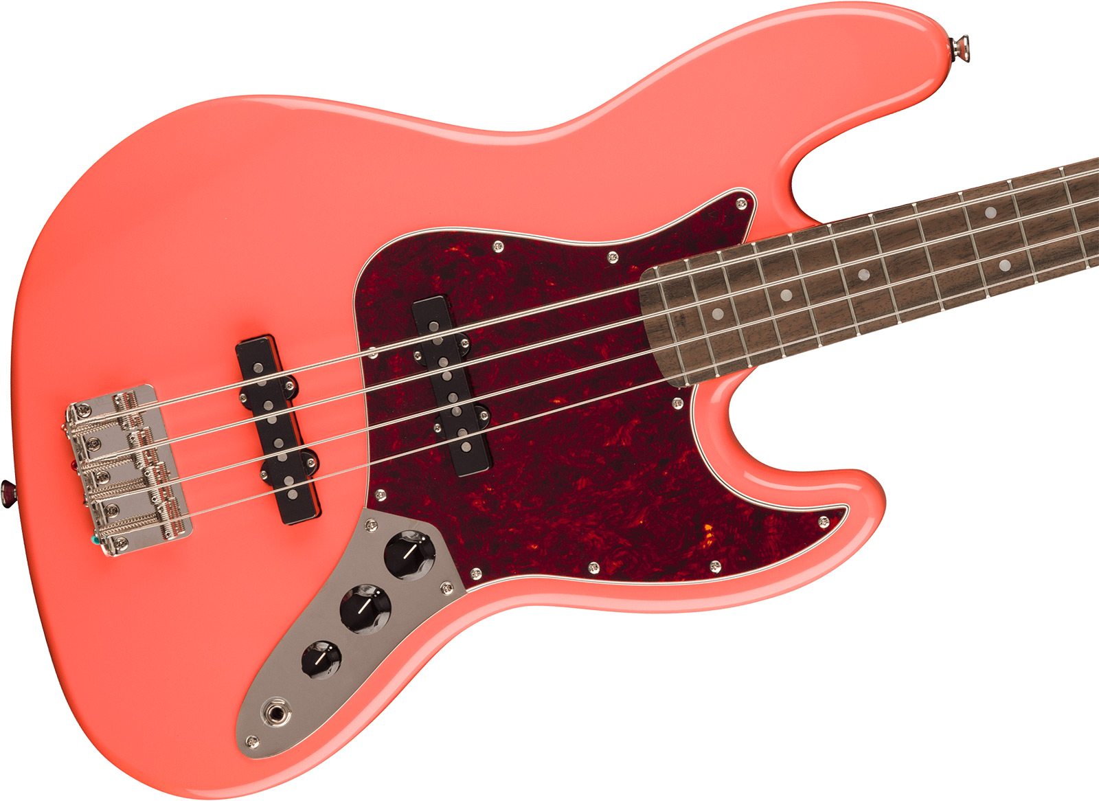 Squier Jazz Bass 60s Classic Vibe Lau - Tahitian Coral - Bajo eléctrico de cuerpo sólido - Variation 2