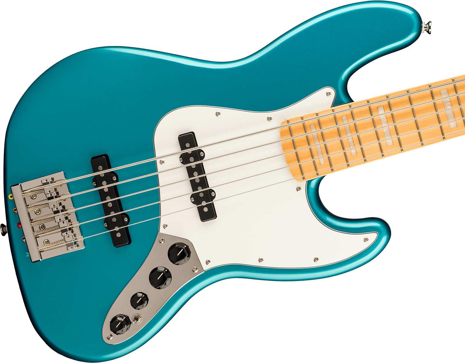 Squier Jazz Bass 70s Active V Classic Vibe 5c Mn - Ocean Turquoise - Bajo eléctrico de cuerpo sólido - Variation 2