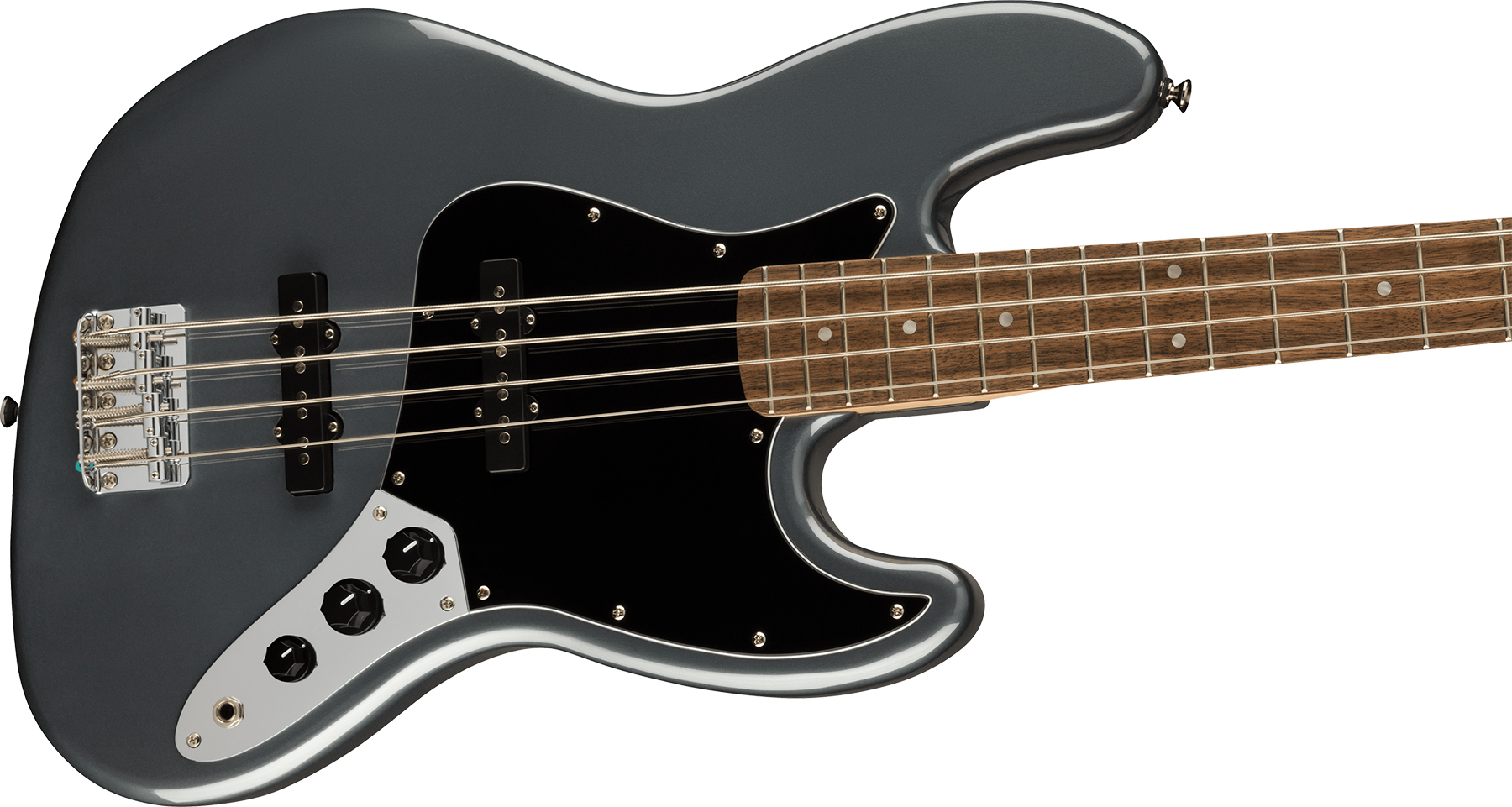 Squier Jazz Bass Affinity 2021 Lau - Charcoal Frost Metallic - Bajo eléctrico de cuerpo sólido - Variation 2