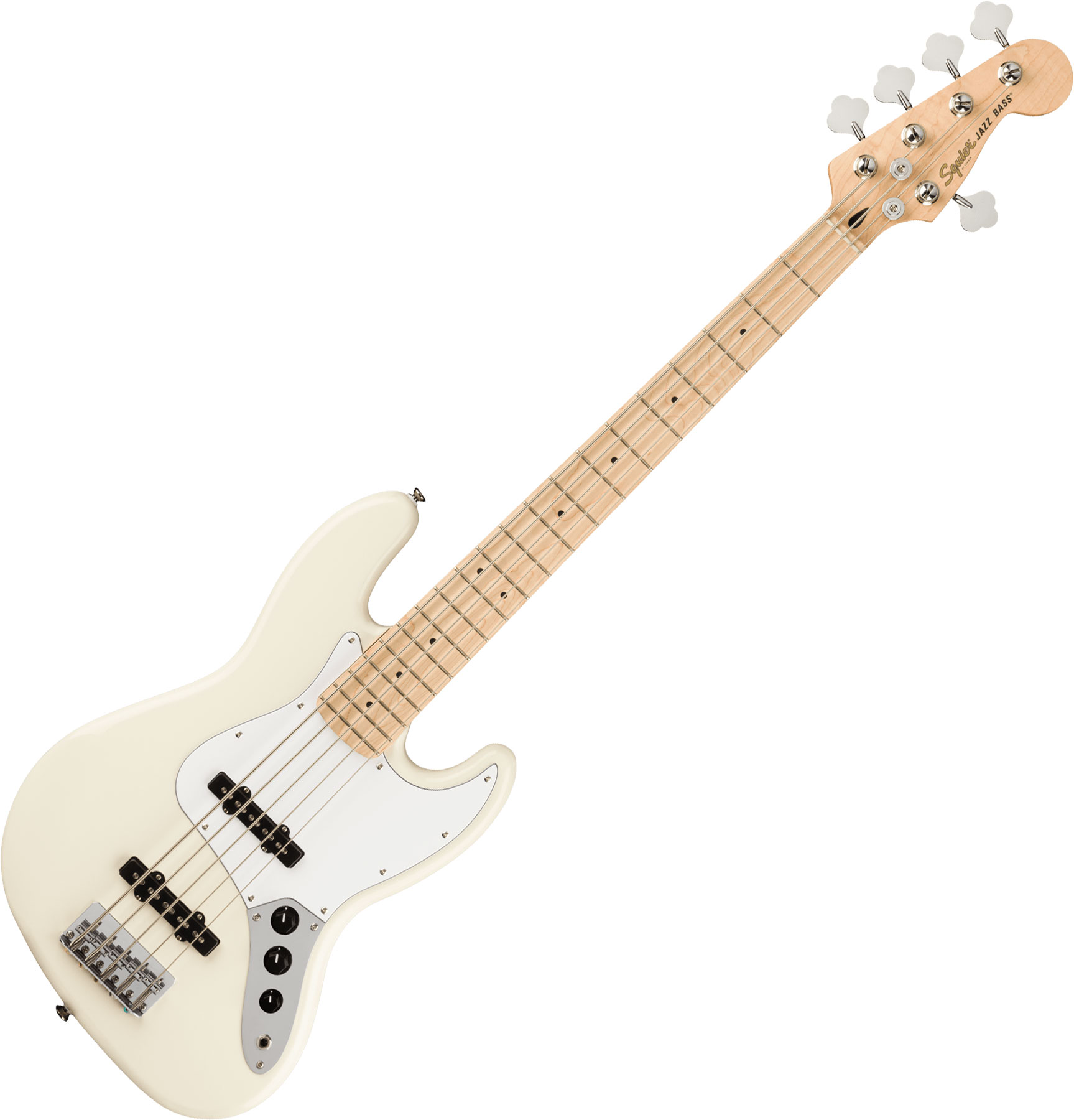 Bajo eléctrico de cuerpo sólido Squier Affinity Series Jazz Bass V 2021  (MN) - olympic white blanco