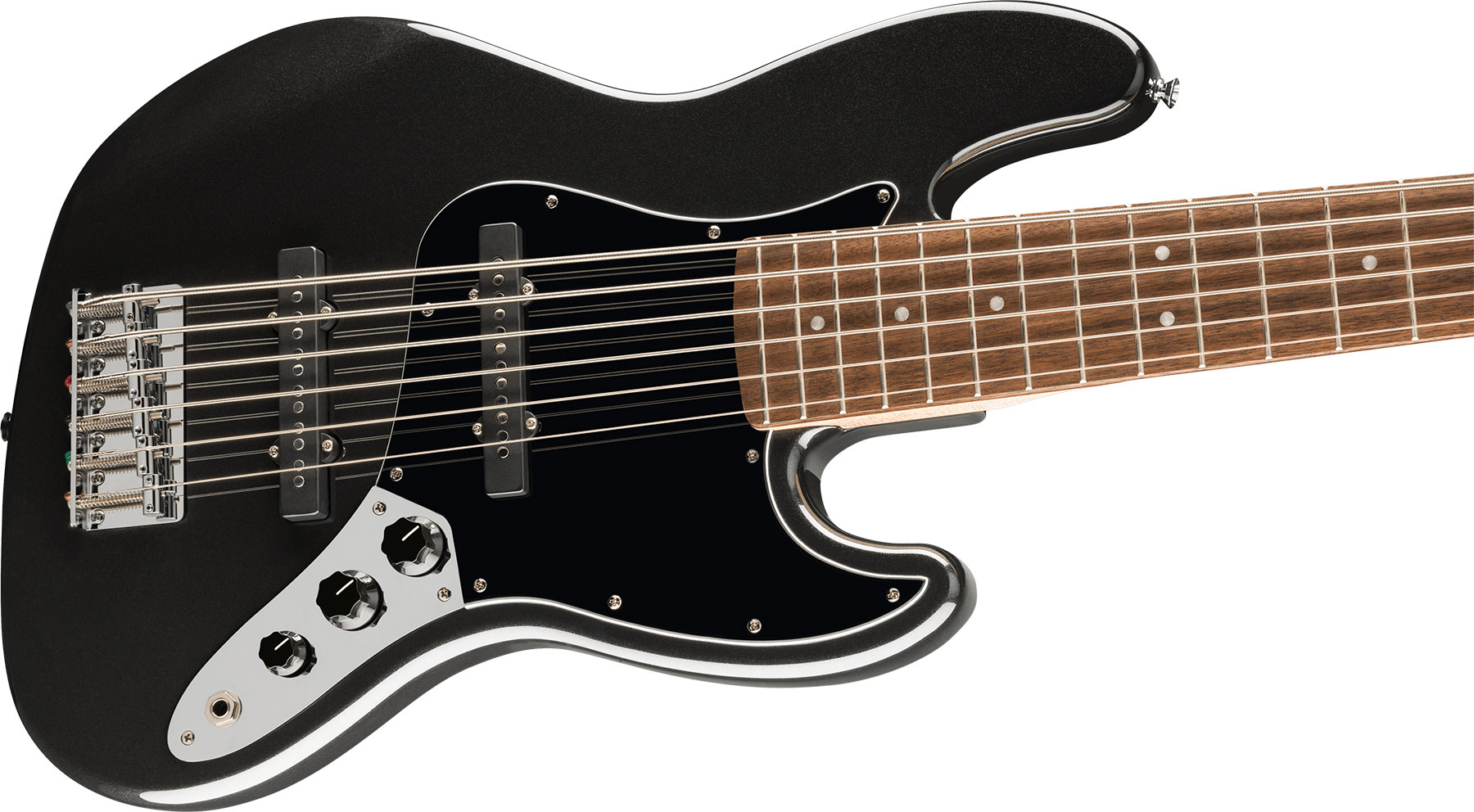 Squier Jazz Bass Vi Affinity 6c Lau - Black Metallic - Bajo eléctrico de cuerpo sólido - Variation 2