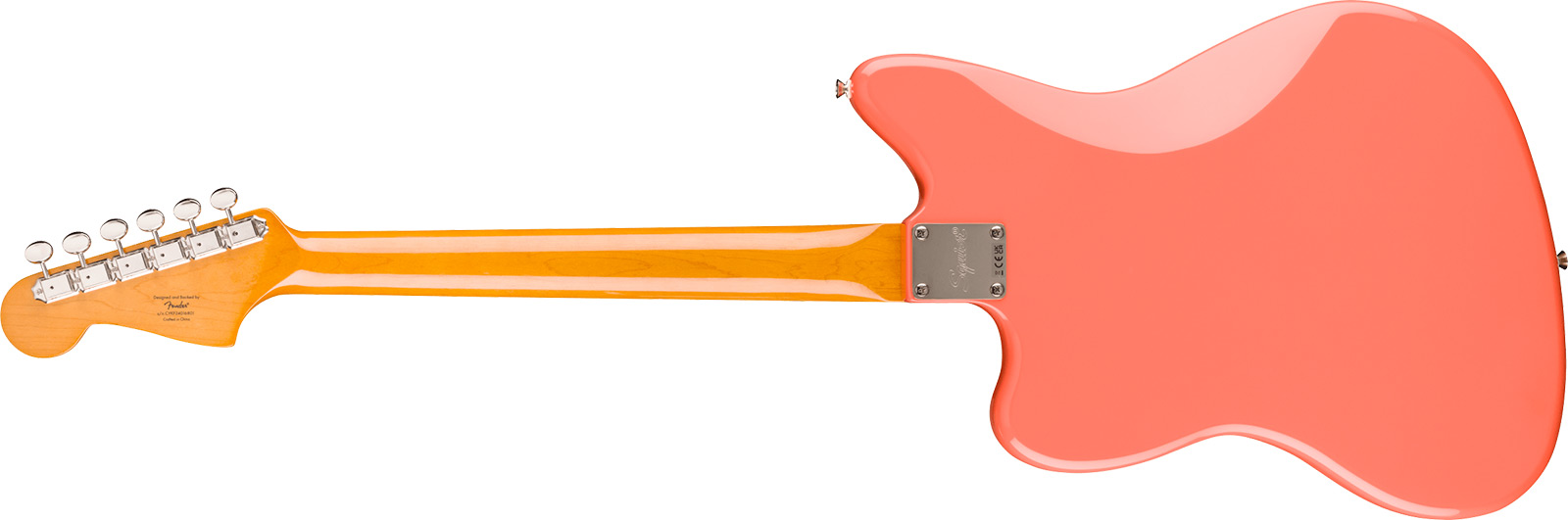Squier Jazzmaster 60s Classic Vibe 2s Trem Lau - Tahitian Coral - Guitarra electrica retro rock - Variation 1