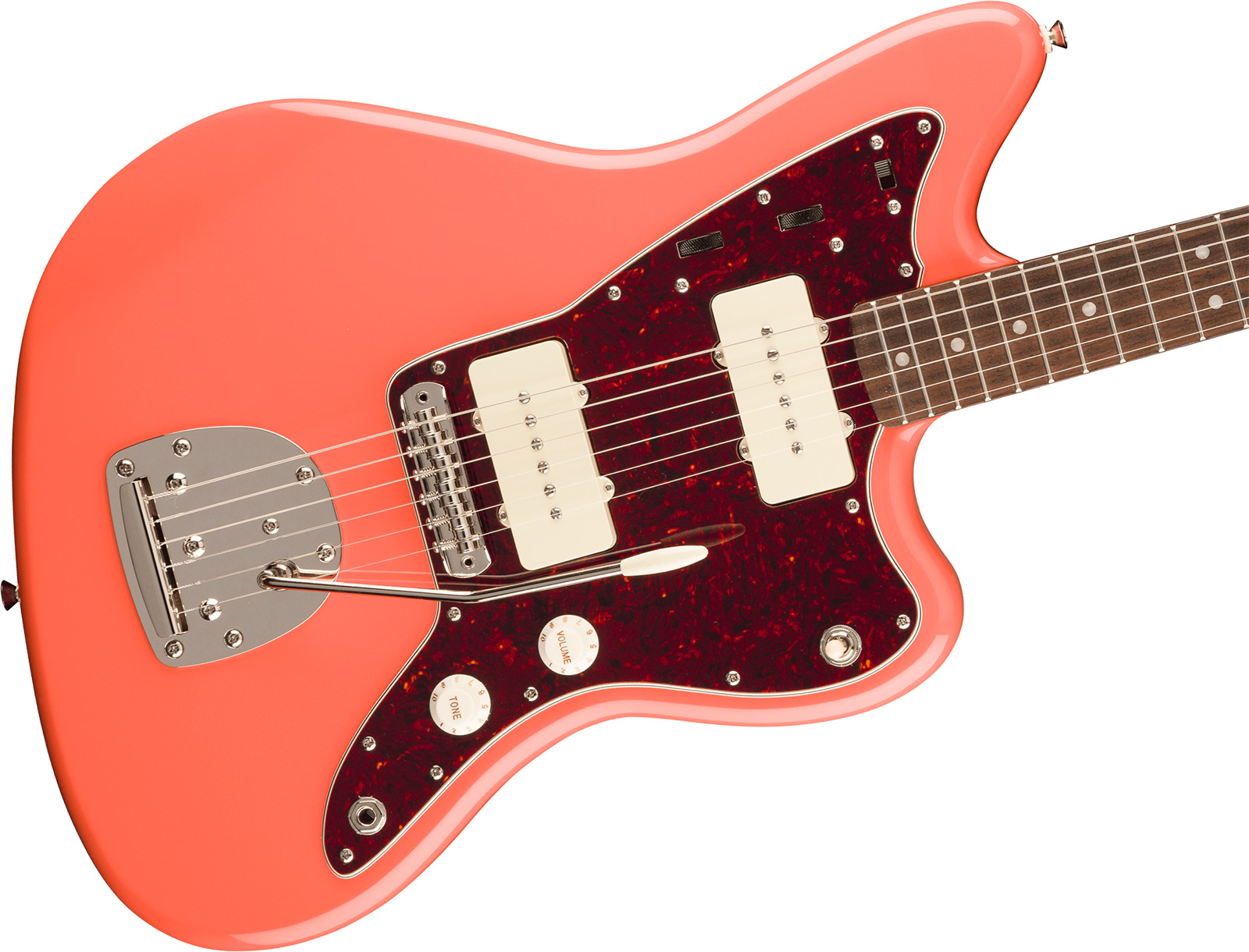 Squier Jazzmaster 60s Classic Vibe 2s Trem Lau - Tahitian Coral - Guitarra electrica retro rock - Variation 2