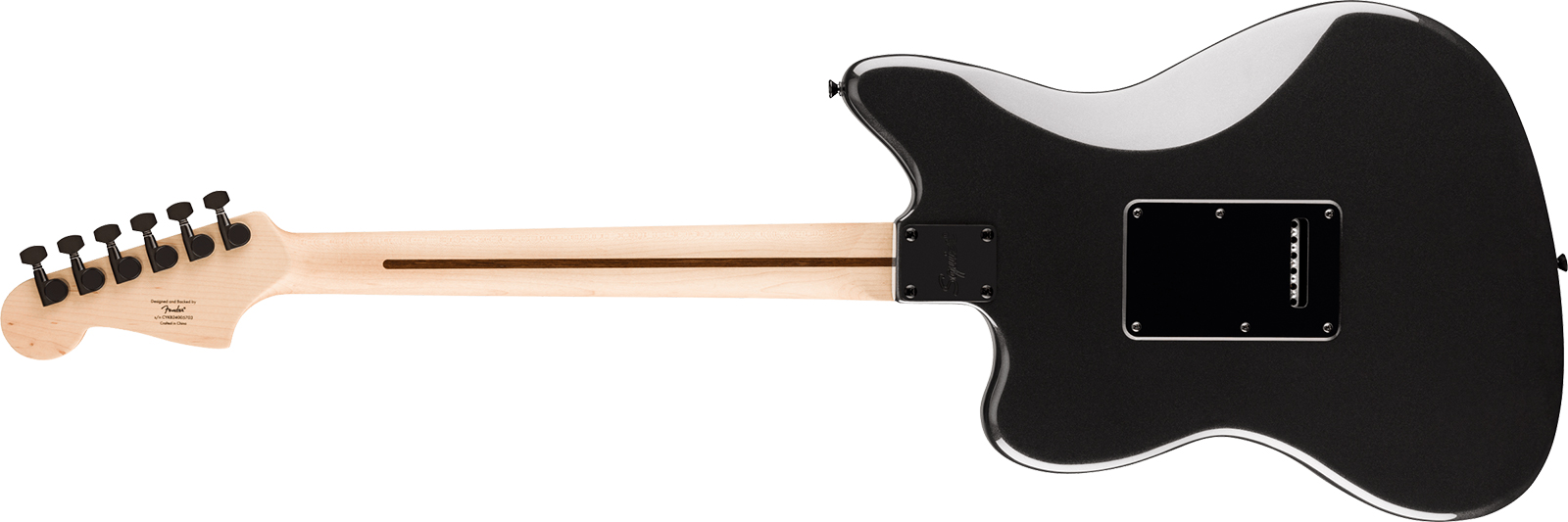 Squier Jazzmaster Affinity Fsr Ltd 2s Trem Lau - Metallic Black - Guitarra electrica retro rock - Variation 1