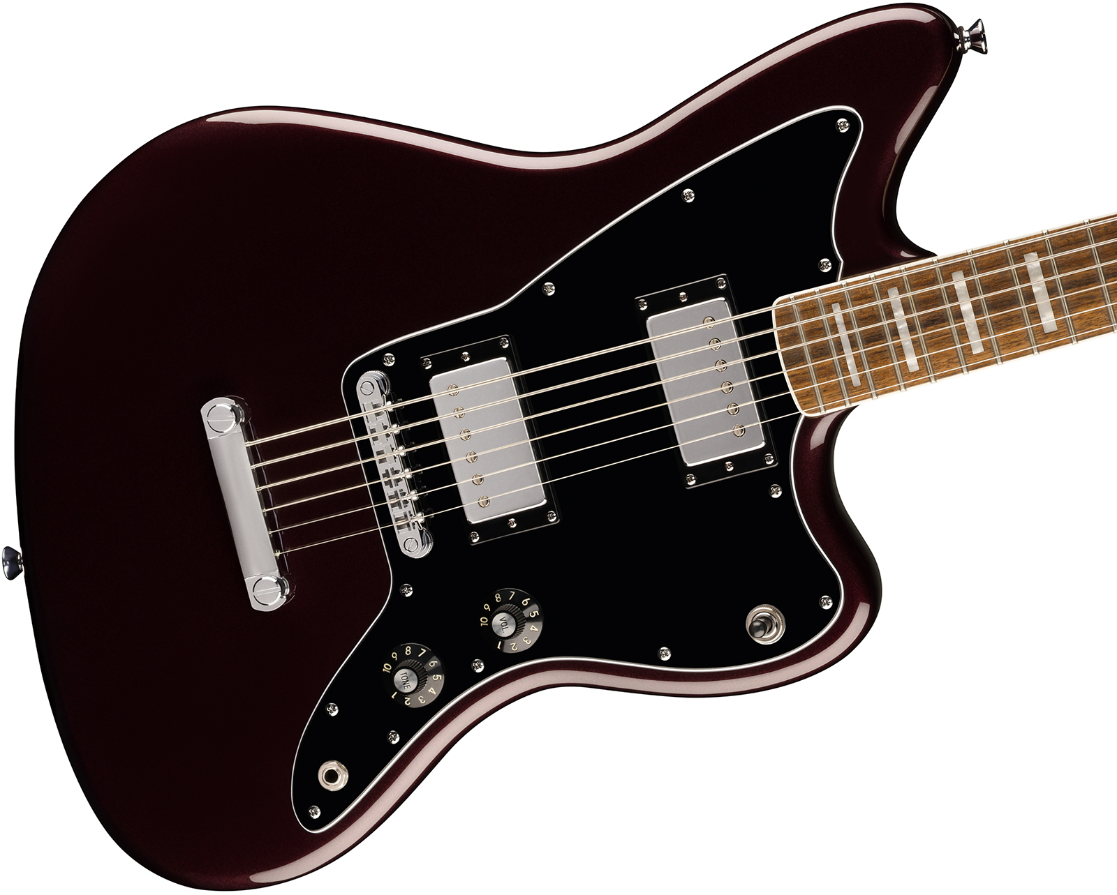 Squier Jazzmaster Baritone Hh Paranormal 2h Ht Lau - Oxblood - Guitarra electrica retro rock - Variation 2