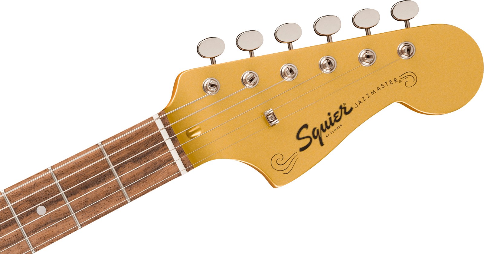 Squier Jazzmaster Classic Vibe 60s Fsr Ltd 2s Trem Lau - Aztec Gold Matching Headstock - Guitarra electrica retro rock - Variation 3