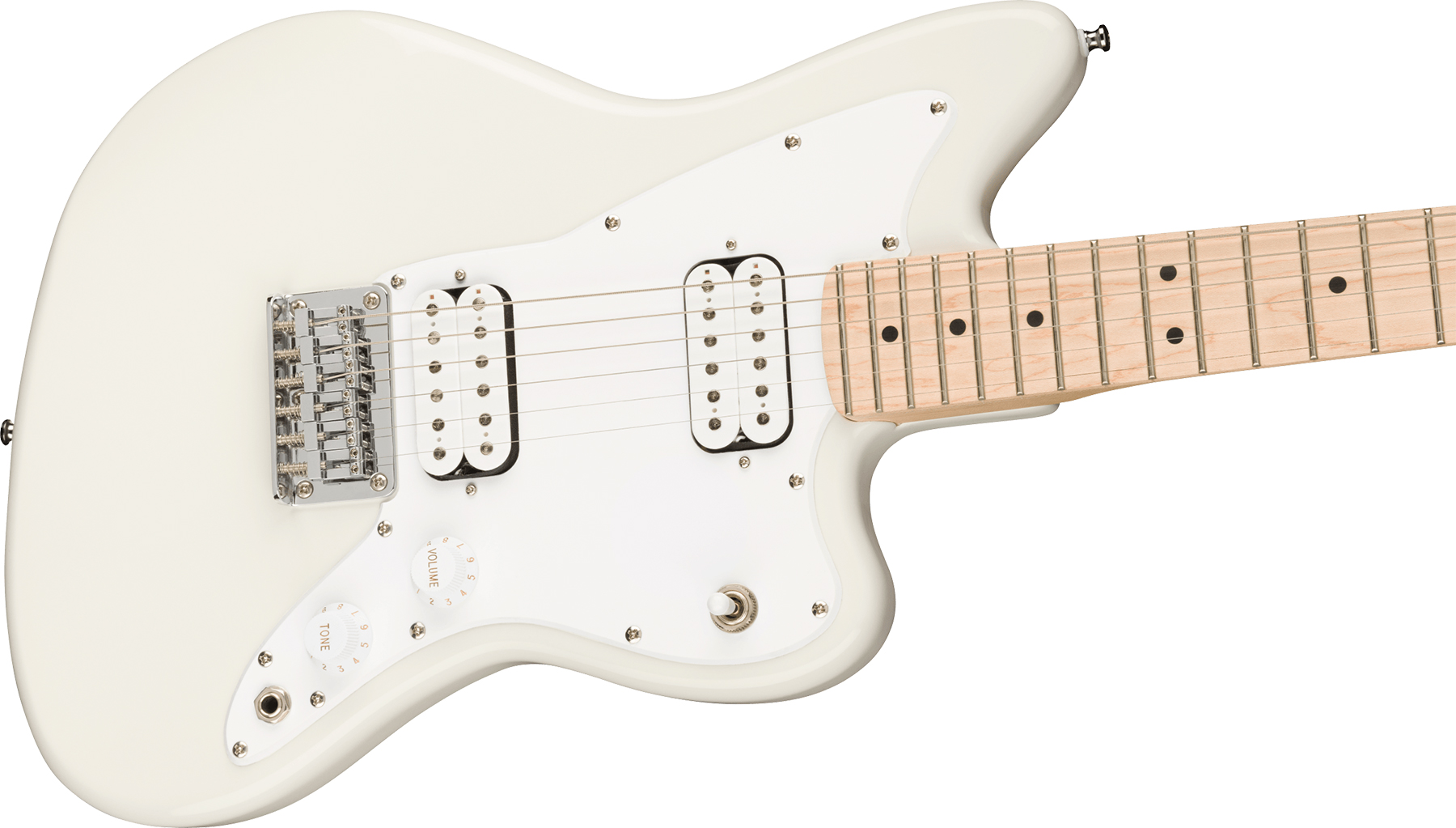 Squier Mini Jazzmaster Bullet Hh Ht Mn - Olympic White - Guitarra eléctrica para niños - Variation 2