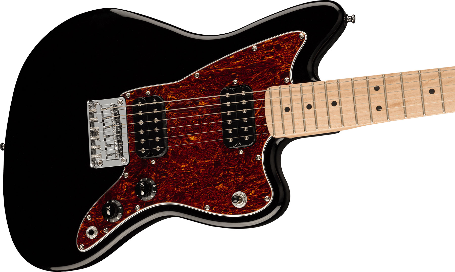 Squier Mini Jazzmaster Bullet Ltd Hh Ht Mn - Black - Guitarra eléctrica para niños - Variation 2