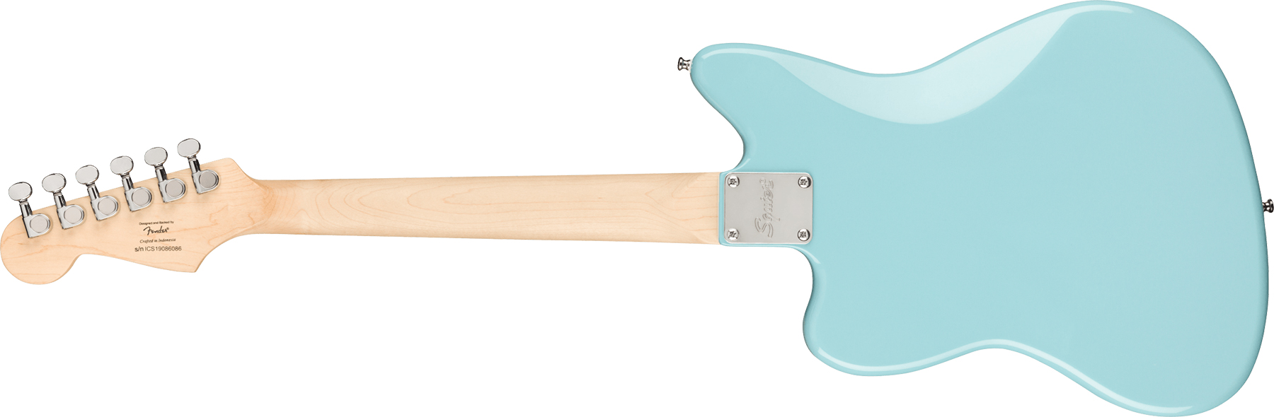 Squier Mini Jazzmaster Bullet Hh Ht Mn - Daphne Blue - Guitarra eléctrica para niños - Variation 1