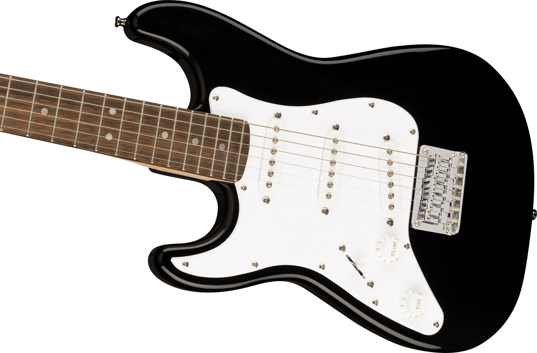 Squier Mini Strat V2 Lh Gaucher Ht Sss Lau - Black - Guitarra electrica para zurdos - Variation 2