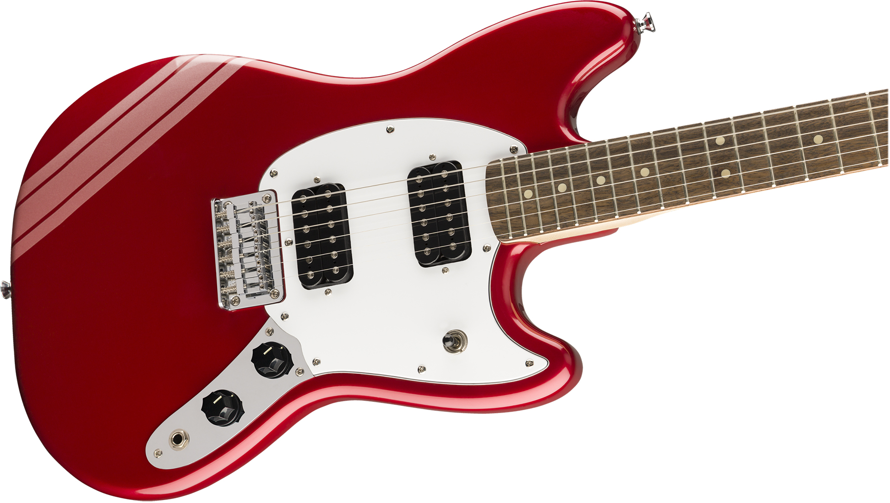 Squier Mustang Bullet Competition Hh Fsr Ht Lau - Candy Apple Red - Guitarra electrica retro rock - Variation 2