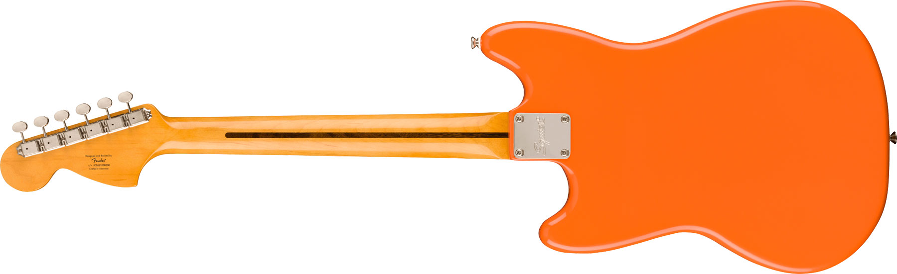 Squier Mustang  Classic Vibe 60s Competition Fsr Ltd Lau - Capri Orange W/ Dakota Red Stripes - Guitarra eléctrica con forma de str. - Variation 1