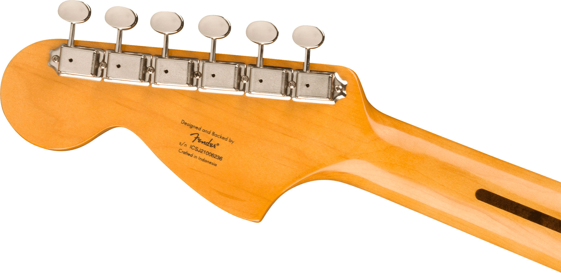 Squier Mustang  Classic Vibe 60s Competition Fsr Ltd Lau - Capri Orange W/ Dakota Red Stripes - Guitarra eléctrica con forma de str. - Variation 3