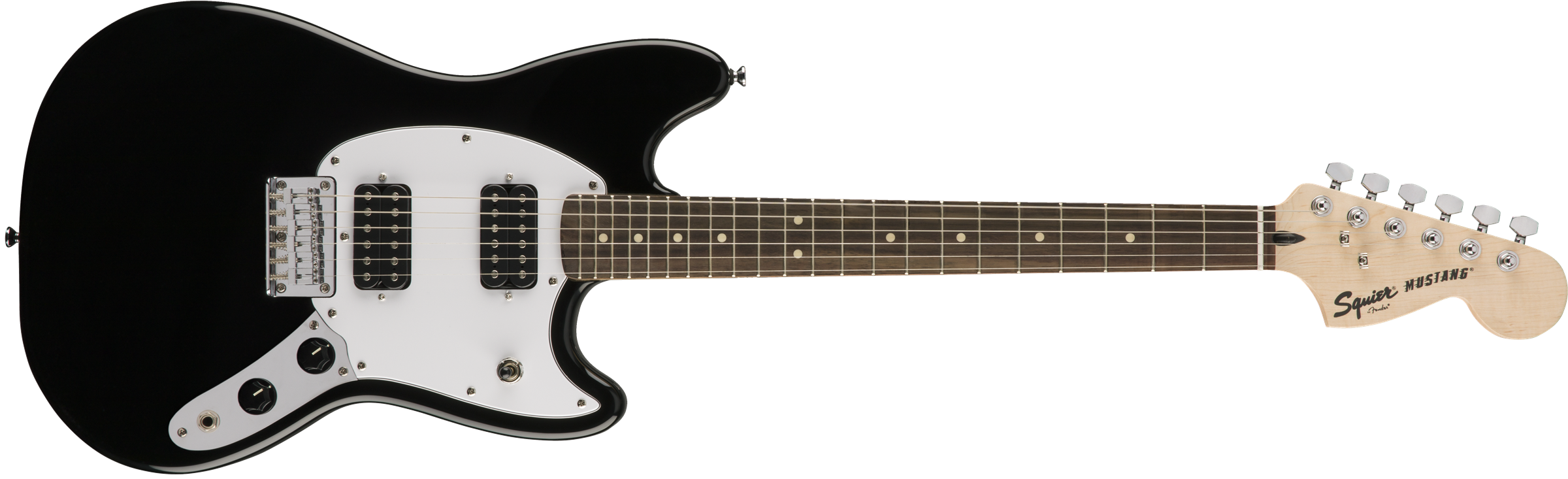 Squier Mustang Bullet Hh 2019 Ht Lau - Black - Guitarra electrica retro rock - Variation 1
