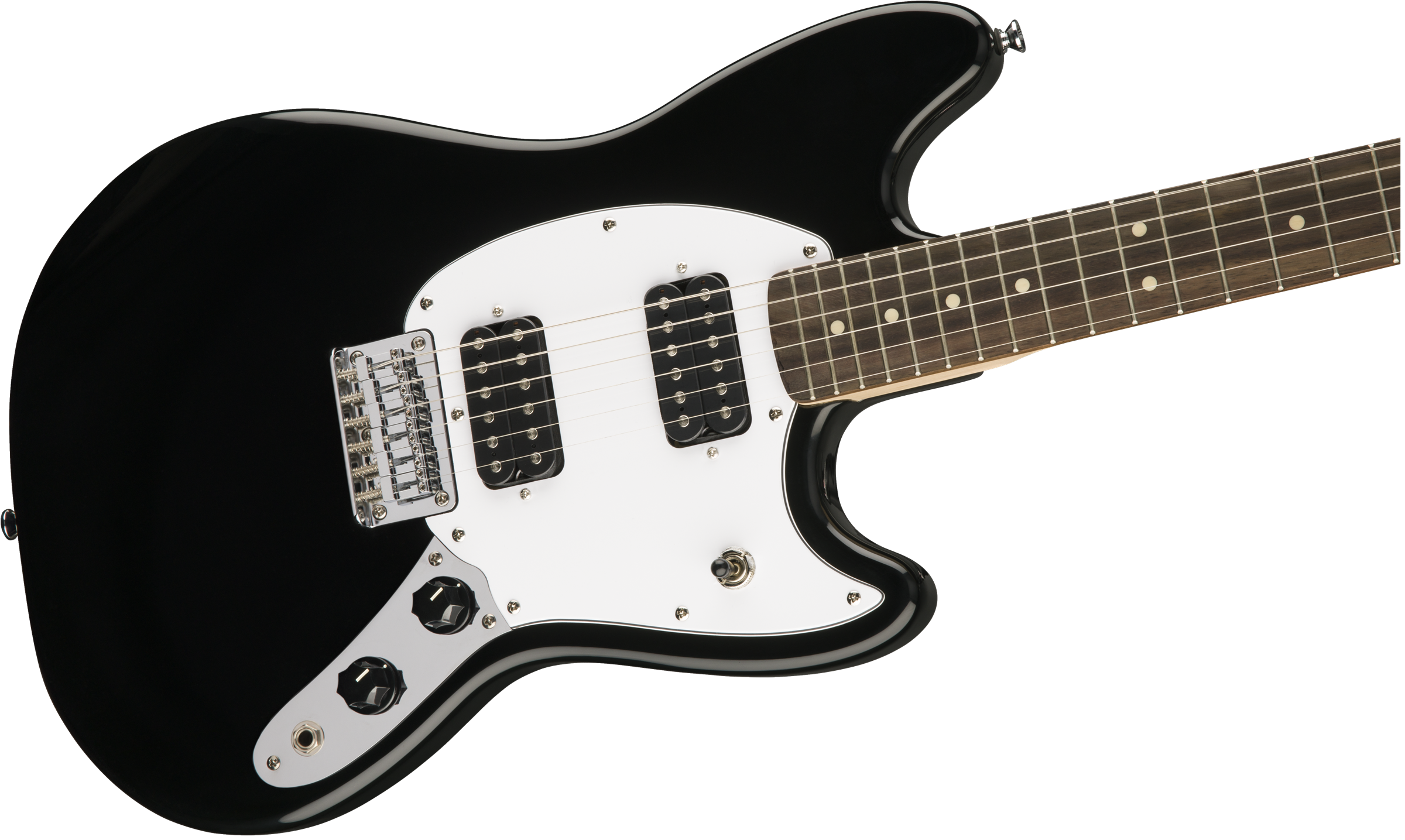 Squier Mustang Bullet Hh 2019 Ht Lau - Black - Guitarra electrica retro rock - Variation 3