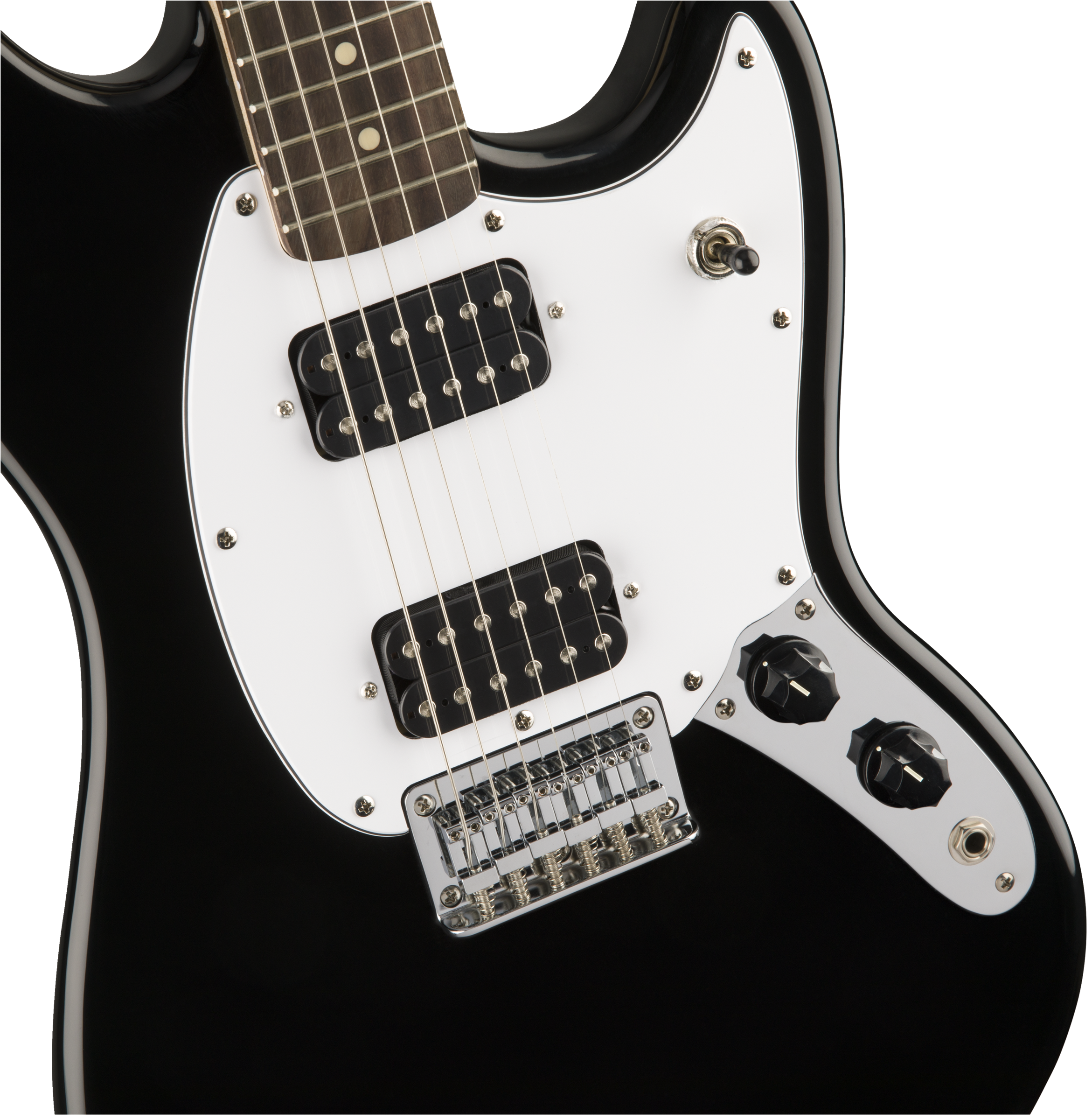 Squier Mustang Bullet Hh 2019 Ht Lau - Black - Guitarra electrica retro rock - Variation 4