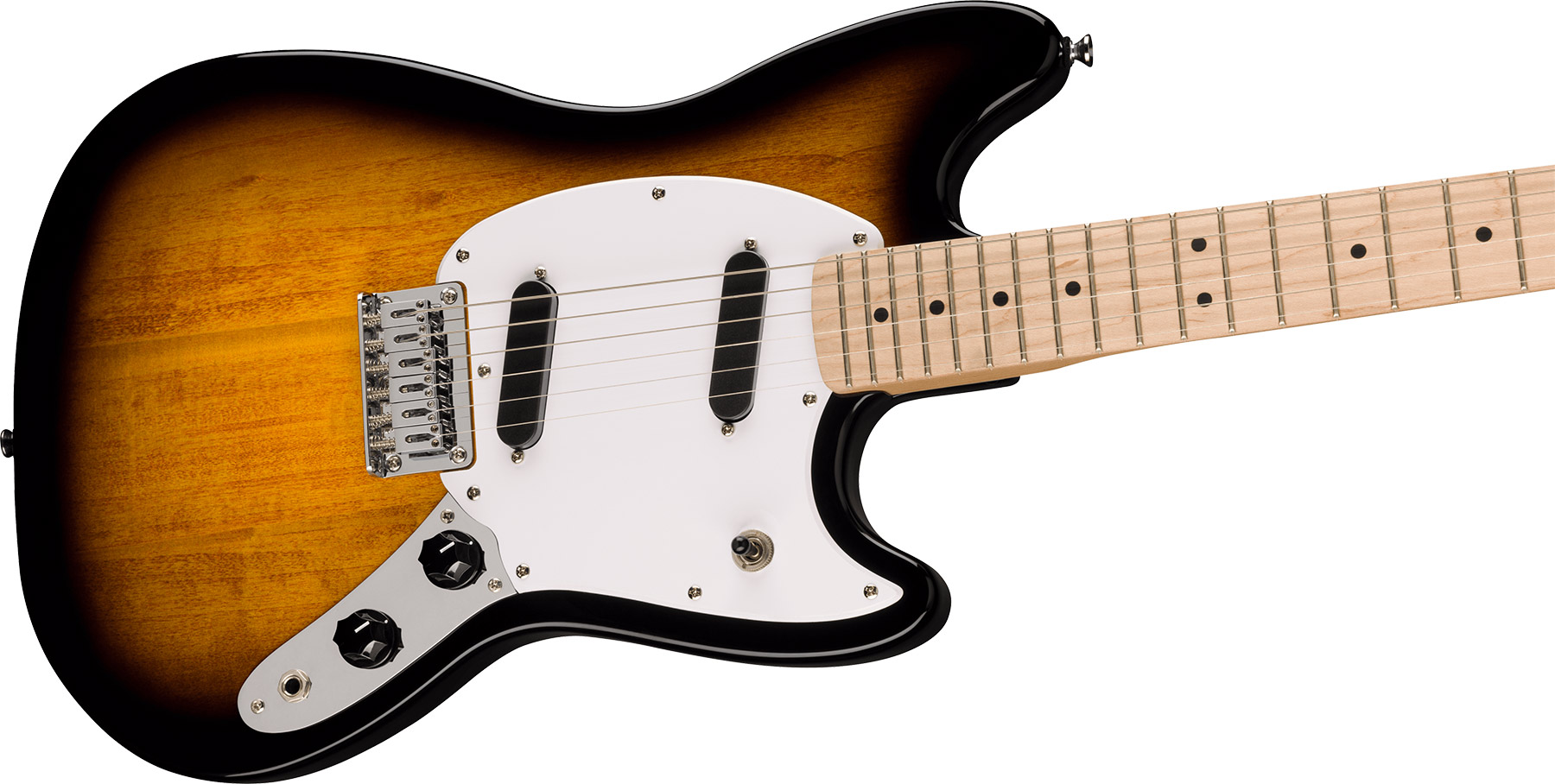 Squier Mustang Sonic 2s Ht Mn - 2-color Sunburst - Guitarra electrica retro rock - Variation 2