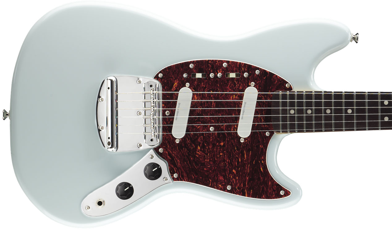Squier Mustang Vintage Modified Ss Lau - Sonic Blue - Guitarra electrica retro rock - Variation 1